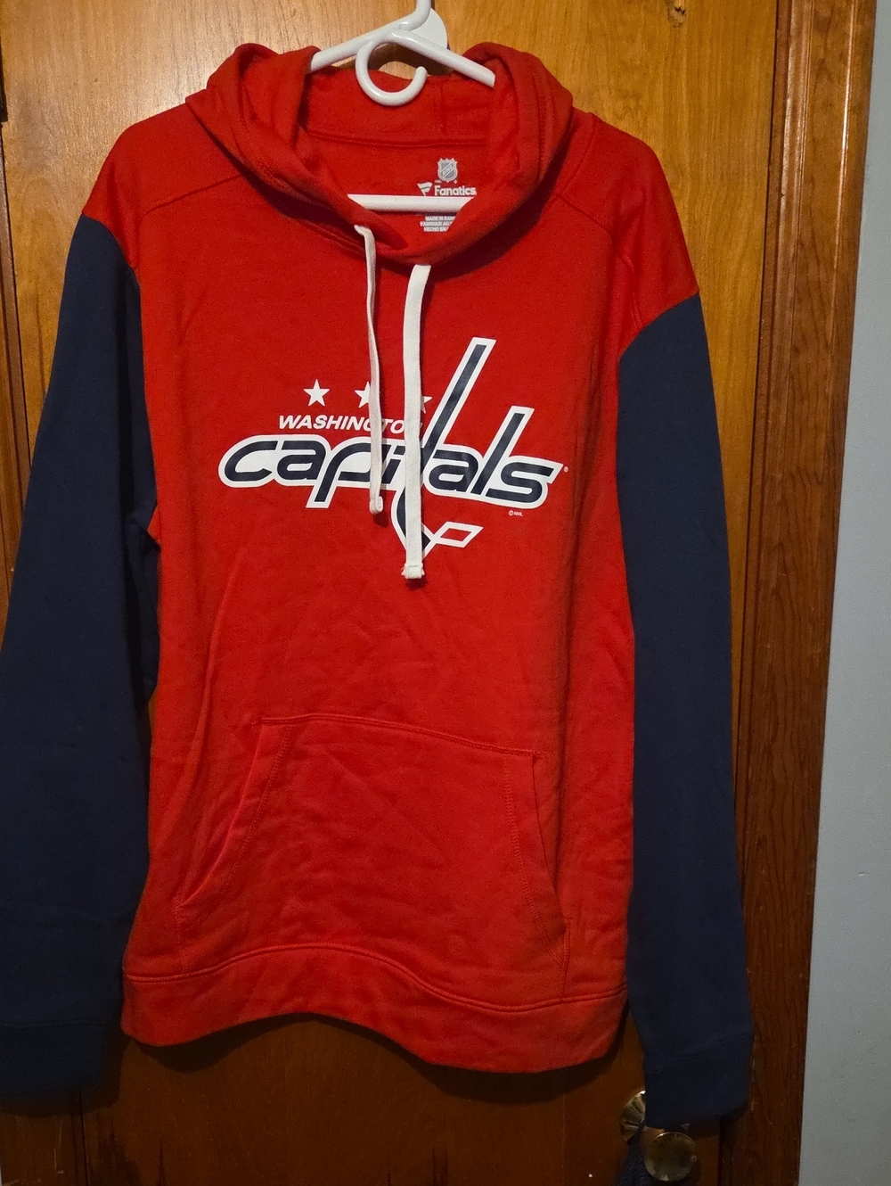 Fanatics Red and Navy Washington Capitals Zip-Up Hoodie